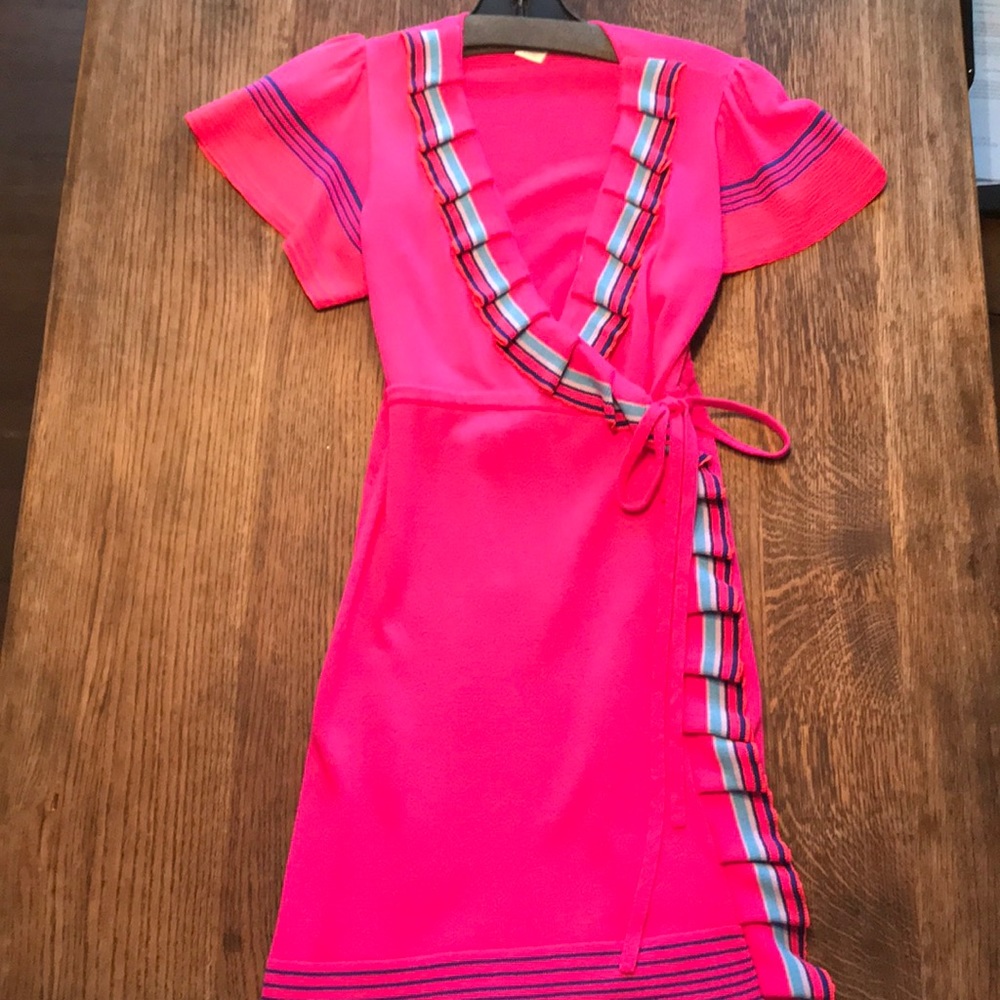 Nanette Lepore pink and striped dress!